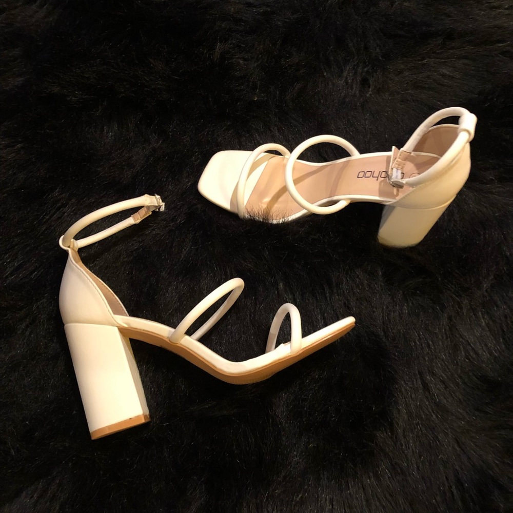 White Strappy Heels